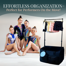 Load image into Gallery viewer, Artan Balance 28″ Rolling Dance Trolley Bag With Garment Rack & Multiple Storage Pockets – Available in Royal Black & Sparkling