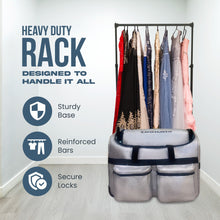 Load image into Gallery viewer, Pre Loved Artan Balance 28″ Rolling Dance Trolley Bag With Garment Rack – Royal Sparkling