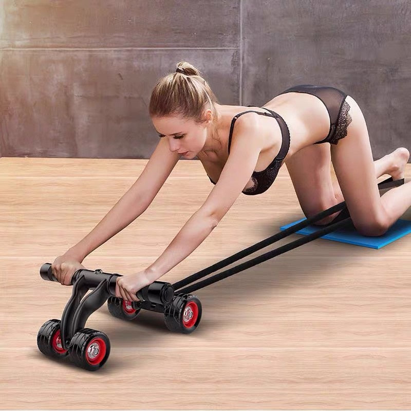4-Wheel Abdominal Roller Muscle Trainer