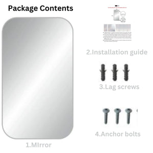 Pull and Stair Unbreakable Kids Wall Mirror - Heavy Duty Plexiglass Acrylic, Rounded Corners