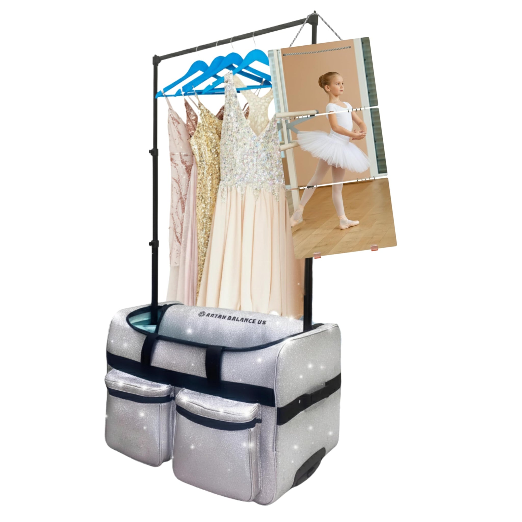 Dance Rack Professional Dance Competition Bag with Built-In Garment Rack & Foldab ...