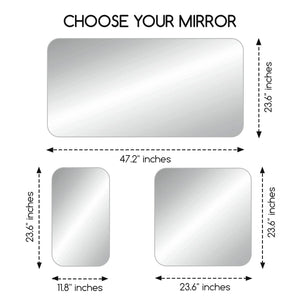 Pull and Stair Unbreakable Kids Wall Mirror - Heavy Duty Plexiglass Acrylic, Rounded Corners