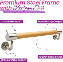 Load image into Gallery viewer, Pre-Loved Wall-Mounted Ballet Barre 2ft – Dance Bar for Home or Studio – Ballet Bar Wall Mount for Stretching, Yoga, Pilates and Flexibility Training – Ideal for Adults and Kids