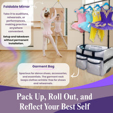Load image into Gallery viewer, Professional Dance Competition Bag with Built-In Garment Rack &amp; Foldable Mirror – , 28″ Size — Ideal for Kids, Teens and Performers