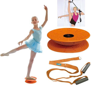 Artan Balance Leg Stretching Strap and Ballet Balance Board, 2 Pc. Set