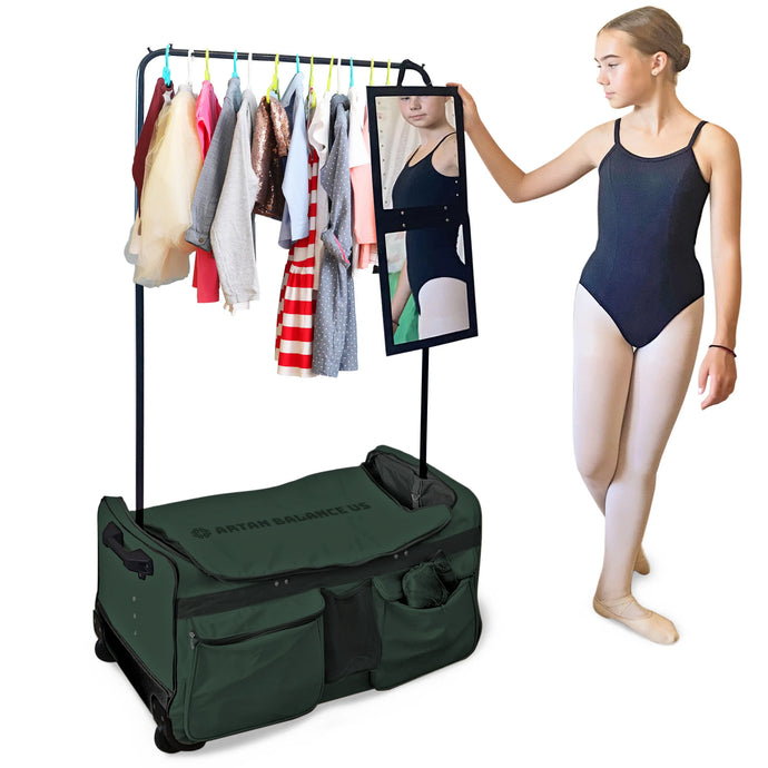 Artan Balance Duffle Dance Bag with Portable Costume Garment Rack 28