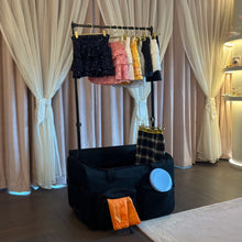 Load image into Gallery viewer, Artan Balance Duffle Dance Bag with Portable Costume Garment Rack 28&quot; Available in Royal Black &amp; Sparkling