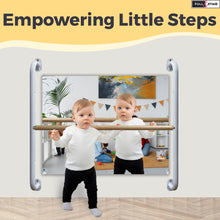 Load image into Gallery viewer, Montessori Coordination mirror Set- Pull Up Curved Bar and Mirror for babies and Toddlers