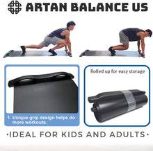 Load image into Gallery viewer, Home Workout System - Includes 6 Ft Height Adjustable Ballet Barre &amp; Slide Board