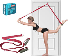 Load image into Gallery viewer, Stretching Strap with Door Anchor – Adjustable Loops and Metal Buckles, Comfortable Foam Pads