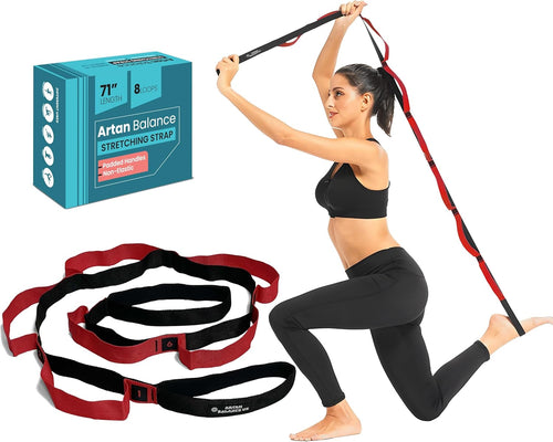 Leg Stretching Strap with 8 Loops - Non-Elastic 71''