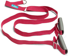 Load image into Gallery viewer, Stretching Strap with Door Anchor – Adjustable Loops and Metal Buckles, Comfortable Foam Pads