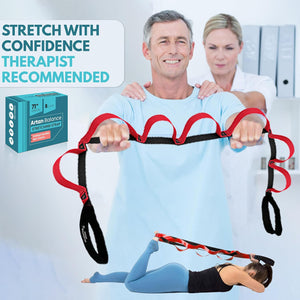 Leg Stretching Strap with 8 Loops - Non-Elastic 71''