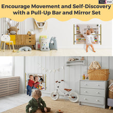 Load image into Gallery viewer, PULL AND STAIR Pull Up Bar Baby Coordination Mirror Set