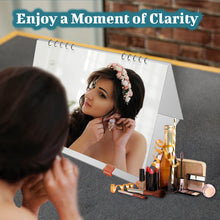 Load image into Gallery viewer, Foldable Mirror Set (3pc), 30x20cm Acrylic Panels - Portable Travel Mirror with Hanging Rope &amp; Storage Bag