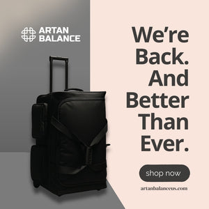 Artan Balance Duffle Dance Bag with Portable Costume Garment Rack 28" Available in Royal Black & Sparkling