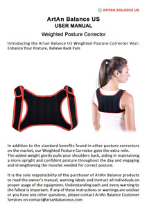 NEW!!! Artan Balance Weighted Posture Corrector Vest