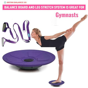 Artan Balance Leg Stretching Strap and Ballet Balance Board, 2 Pc