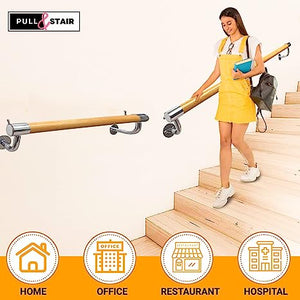 Handrail for Indoor Stairs - Durable Metal Steel Power-Coated Tubes