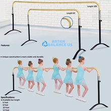 Load image into Gallery viewer, Artan Balance Extension 6Ft Single Bar Curved Ballet Barre