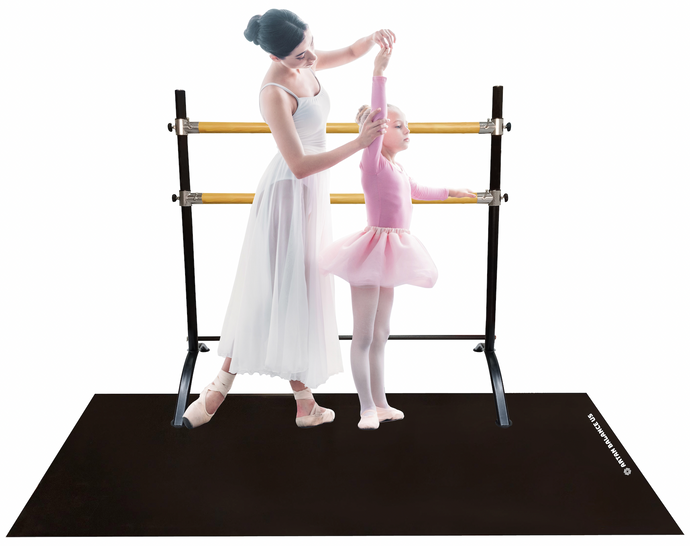 SET Double Bar Barre - Curved - SLEEPING BEAUTY series and Marley Dance Floor for Home or Studio
