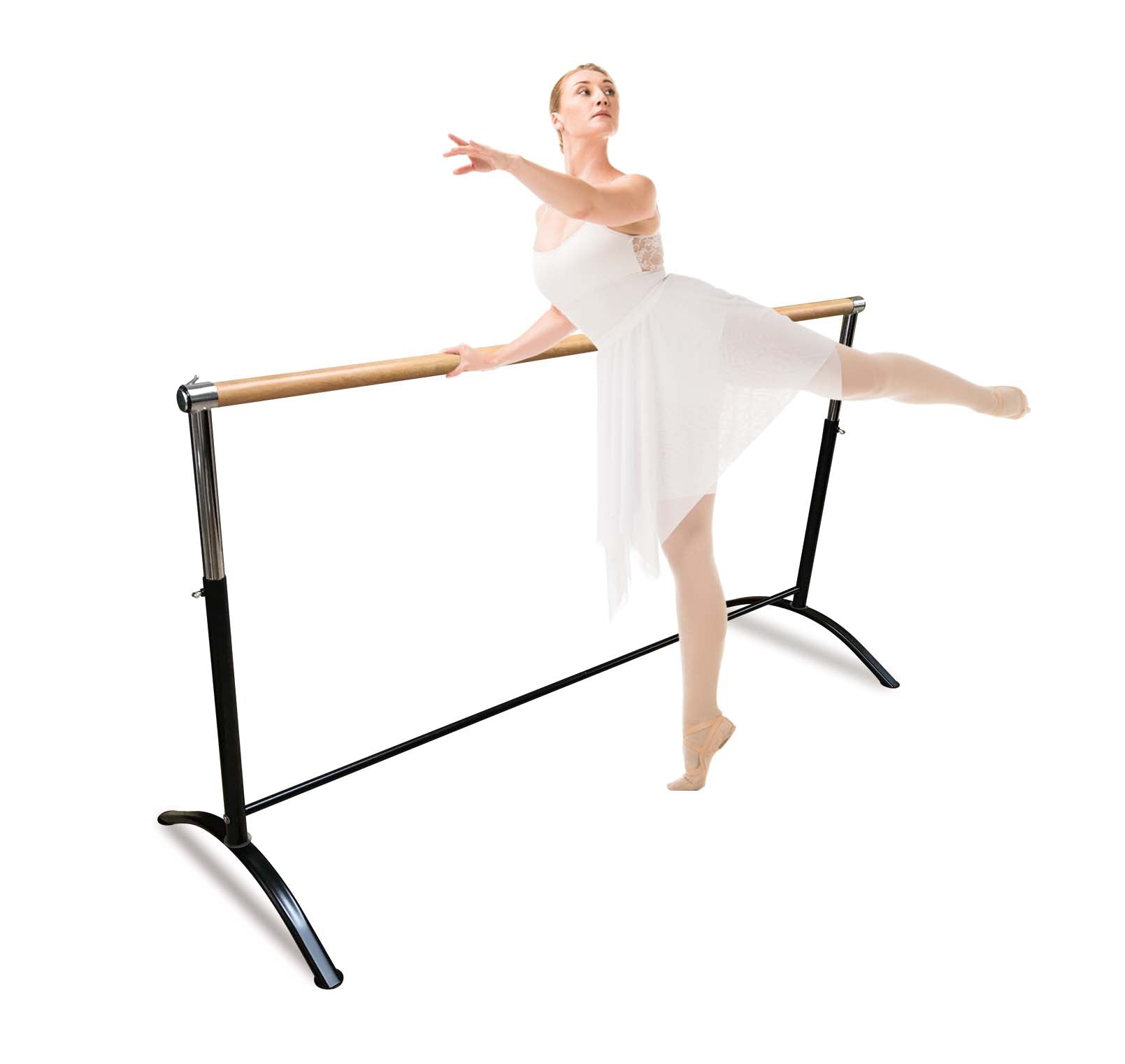 Single Bar Barre 5 or 6 Ft Long - Curved Legs - SLEEPING BEAUTY series