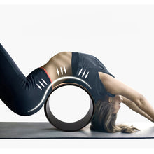 Load image into Gallery viewer, Wood Yoga Wheel Pilates with Buddha Lotus Professional TPE Yoga Circles Gym Workout Back Training Tool For Bodybuilding Fitness