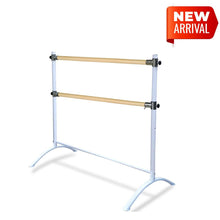 Load image into Gallery viewer, Double Bar Barre - Curved Legs White Coffee - PINEWOOD BAR