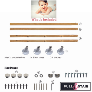 PULL AND STAIR Pull Up Bar Baby Coordination Mirror Set