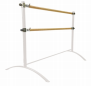 SET Double Bar Barre - Curved Legs - PINEWOOD Bar and Marley Dance Floor for Home or Studio