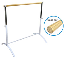 Load image into Gallery viewer, SET Single Bar Barre - Curved Legs - PINEWOOD Bar and Marley Dance Floor for Home or Studio
