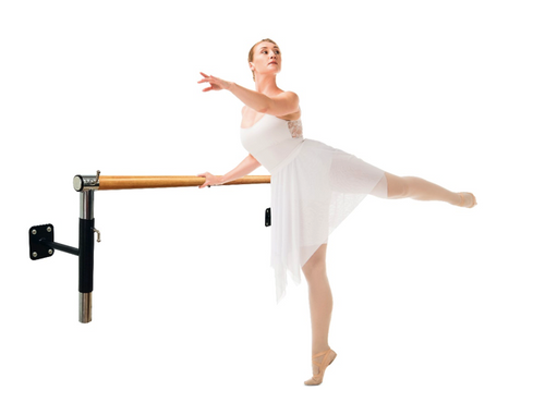 Wall Mount Single Bar Barre GISELLE -  The barre that grows with you (Adjustable Height)