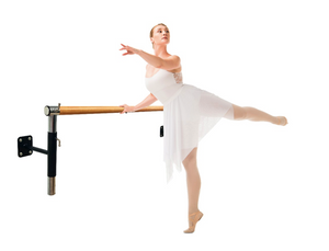 SET Wall Mount Single Bar Barre GISELLE and Marley Dance Floor for Home or Studio