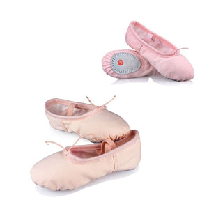 Professional Girls Cotton Canvas Soft  Ballet Shoes
