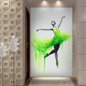 HD Printed Painting Dancing Ballerina