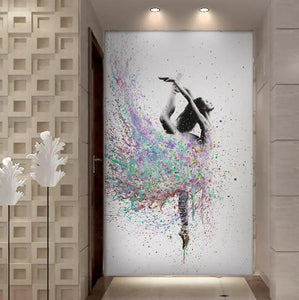 HD Printed Painting Dancing Ballerina