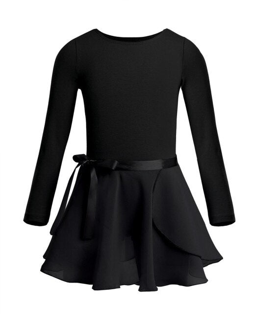 Long Sleeve Leotard with Skirt