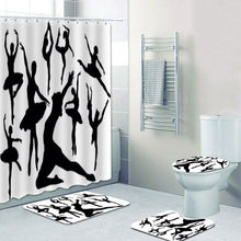 Load image into Gallery viewer, Ballerina Shower Curtain and Bath Mat Set