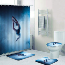 Load image into Gallery viewer, Ballerina Shower Curtain and Bath Mat Set