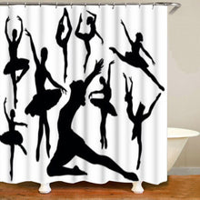 Load image into Gallery viewer, Ballerina Shower Curtain and Bath Mat Set