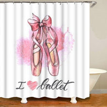 Load image into Gallery viewer, Ballerina Shower Curtain and Bath Mat Set