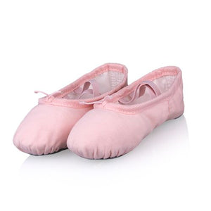 Professional Girls Cotton Canvas Soft  Ballet Shoes